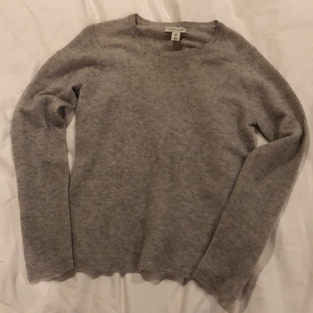 Adrienne Vittadini 100% cashmere gray sweater - S